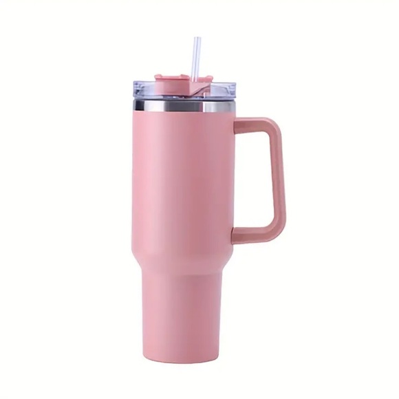 No Brand Other - NEW 40oz Pink Tumbler Cup With Handle